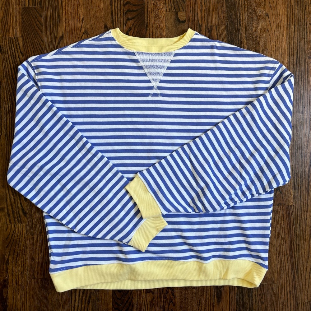 NEW Free People oversized stripe crew neck Size S
